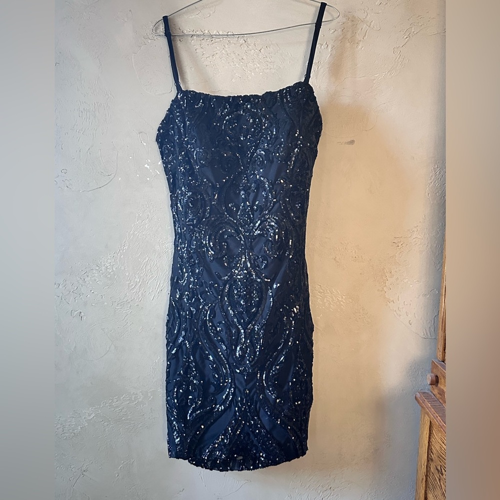 Elegant B. Darlin Black Sequin Dress